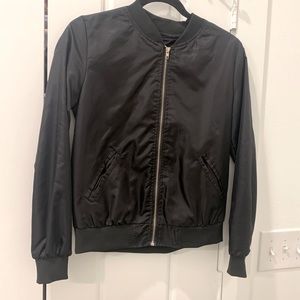 Black bomber jacket